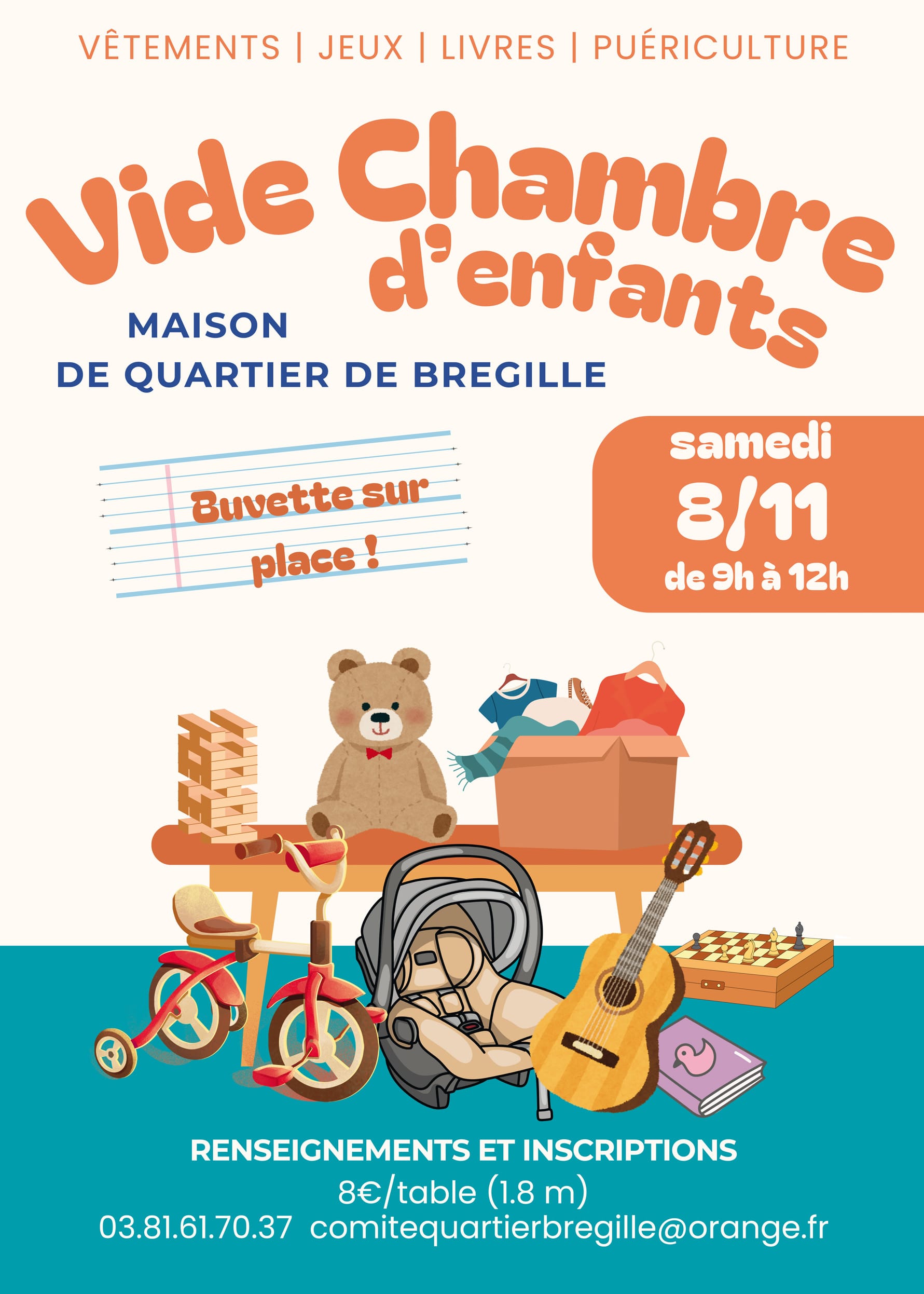 BRADERIE Enfants - REPORTÉ - La Maison de Quartier de Bregille